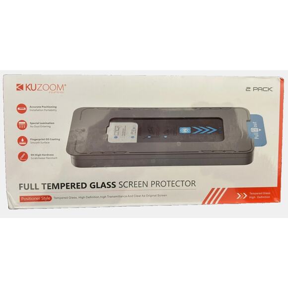 Kuzoom Other - Privacy Screen Tempered Glass Screen Protector -High Def for iPhone 13 Pro Max